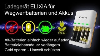 Ladegerät ELIXIA für Wegwerfbatterien und Akkus [upl. by Aker157]