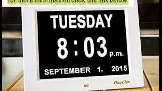 DayClox  The Original Memory Loss Digital Calendar Day Clock with Extra Large NonAbbreviated D [upl. by Htiduj313]