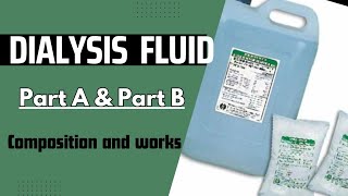 What is dialysate Dialysis Solution hemodialysis solution part A part B concentration [upl. by Feodore]