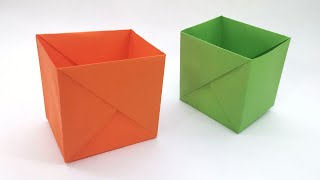 Origami Kutu Yapımı Kağıttan Sağlam Kalemlik Kutu Nasıl Yapılır [upl. by Cortie868]