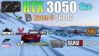 RTX 3050 8GB  Ryzen 5 5600G  Test in 15 Games  RTX 3050 Gaming [upl. by Binnings]