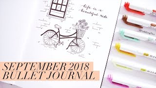 Plan With Me  September 2018 Bullet Journal Setup [upl. by Rizan]