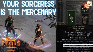 Your Mercenary Kills EVERYTHING Enchant Sorceress Build Guide  Diablo 2 Resurrected D2R [upl. by Sosthena]