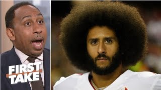 Stephen A wants Kaepernick to release details of his settlement with NFL  First Take [upl. by Aleydis]