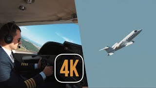 4K Learjet 60XR HIGH PERFORMANCE TAKE OFF [upl. by Eeslehc]