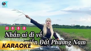 KARAOKE Đất Phương Nam Remix  DJ Hyena  Đạt Long Vinh Cover [upl. by Koran]