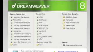 DreamWeaver 8 Weboldal készítés  1 rész Alapok és FTP [upl. by Chryste]