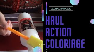 Haul action coloriage Tampon encreur feutres gesso pinceaux [upl. by Kyl]