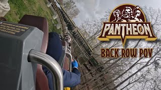 Pantheon Back Row POV With Train  Busch Gardens Williamsburg  2024 [upl. by Manheim901]