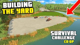 BUILDING THE FARM YARD  Survival Challenge COOP  FS22  Episode 7 [upl. by Ardena296]