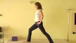 Prenatal Yoga Exercises  The Warrior One Prenatal Yoga Position [upl. by Isleen]