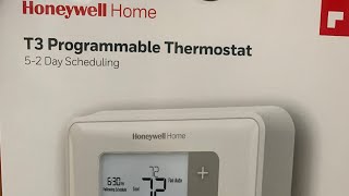 HONEYWELL HOME T3 THERMOSTAT WIRING CONNECTIONS AND SETUP [upl. by Edveh]