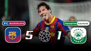 Fc barcelona × Panathinaikos  5 × 1  HIGHLIGHTS  All Goals  Champions league 20102011 [upl. by Mathia904]