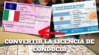 Convertir la LICENCIA de CONDUCIR ARGENTINA a la ITALIANA 🇦🇷 🇮🇹 [upl. by Charmaine128]