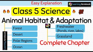 Class 5 Science Animal Habitat and Adaptation Complete Chapter [upl. by Yonita342]