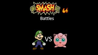 Super Smash Bros 64 Battles 132 Luigi vs Jigglypuff No Damage [upl. by Babby]