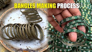 Amazing art of making beautiful bangles at home with smart making [upl. by Ahseym]