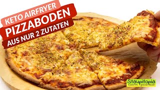 So kannst du einen leckeren Keto Pizzaboden aus nur 2 Zutaten im Cosori Airfryer selber machen 😋 [upl. by Quenna]