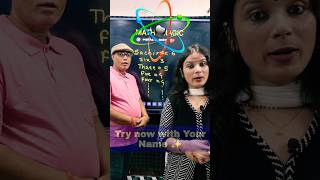 Maths Magic Part 6 आपके नाम का Magic  Maths Magic Trick ytshorts shorts fun trend viral [upl. by Nimra]