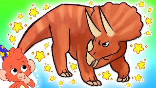 Club Baboo  Dinosaurs T is for Triceratops  Learn Dinosaur names and more with Baboo [upl. by Gaynor]