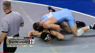 165lbs ACC Wrestling John Michael Staudenmayer vs Garrett Peppelman [upl. by Nuriel]