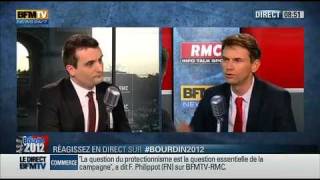 Florian Philippot RMC BFMTV Bourdin 2012 [upl. by Jacoba]