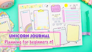 Unicorn PLANNER for beginners  List ideas  aPasos Crafts DIY [upl. by Yleme]