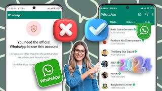 How to fix You need official WhatsApp to use this account problem 2024 [upl. by Eynahpets]