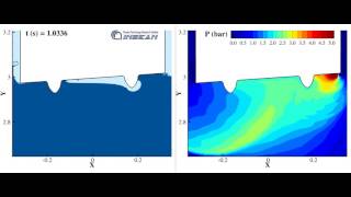 Slamming loads on LNG tank insulation panels Twophase simulation [upl. by Llenil]