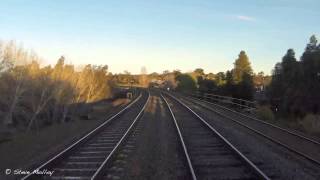 A trip up front on a VLocity Railcar from Bendigo to Kyneton [upl. by Edelstein642]