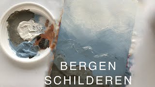 Hoe schilder je een berg met sneeuw  atmosferisch perspectief  acrylverf schilderen voor beginners [upl. by Tennaj]