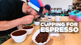 Coffee Cupping For Espresso Making an Old School Espresso Blend Lots of Nerdy Coffee Talk [upl. by Meehsar]