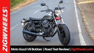 Moto Guzzi V9 Bobber  Road Test Review  ZigWheelscom [upl. by Dre561]