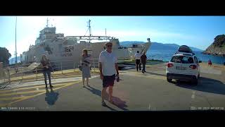 Croatia  Island of Cres  Ferry from Brestova to Porozina  Boarding at Brestova [upl. by Ynnam170]