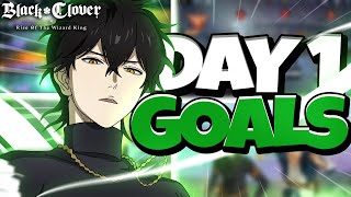 Black Clover Mobile GLOBAL DAY 1 PRIORITIES SHOULD YOU FARM GEAR SUMMON FOR UNITS OR UNLOCK PVP [upl. by Calvina]