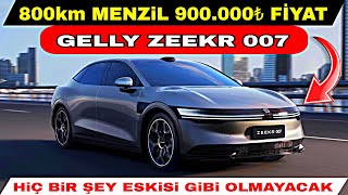 900000 TL BAŞLANGIÇ FİYATI VE ŞEHİR İÇİ 1000 KM MENZİLİYLE MUHTEŞEM ARAÇ GEELY ZEEKR 007 ÇIKTI [upl. by Onitselec]