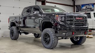 2023 GMC AT4 with 4” Zone lift on 20x10s35” trails [upl. by Sueddaht]