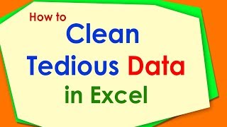 How to Clean Data in Excel [upl. by Eledoya]