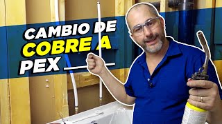 Como cambiar las tuberías de la ducha y el baño de cobre a PEX [upl. by Lexie130]