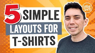 5 Simple Layouts for TShirt Design 🔥Create Shirts that Sell Tips to go from Beginner to Pro Fast [upl. by Assiralk523]