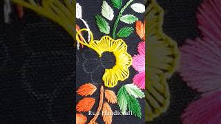 blanket flower embroidery flower embroidery tutorial [upl. by Jarvey]