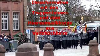 Teil 2 Einmarsch der Ehrenformation Gelöbnis in Speyer 09 03 2017 [upl. by Ylreveb943]