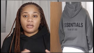 FEAR OF GOD ESSENTIALS HOODIE VIDEO HAUL  SIZING amp FIT [upl. by Remat281]