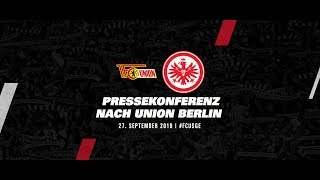 1 FC Union Berlin  Eintracht Frankfurt  Pressekonferenz nach dem Spiel [upl. by Augustina73]