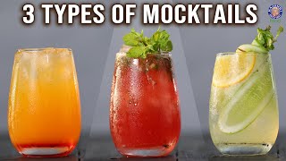 3 Quick amp Easy Homemade Mocktails  NonAlcoholic Drinks For Date Nights GetTogether Parties [upl. by Rehportsirhc]