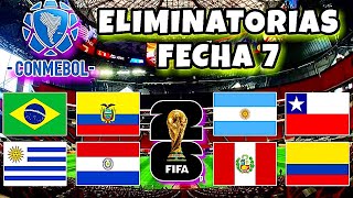 Calendario Fecha 7 Eliminatorias Sudamericanas  Mundial 2026 [upl. by Lowenstein]