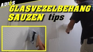 GLASVEZELBEHANG SCHILDEREN tips om glasvezelbehang BETER te sauzen [upl. by Selby700]