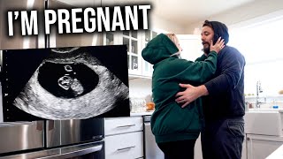 TELLING MY HUSBAND IM PREGNANT AFTER 15 YEARS INFERTILITY  FIRST ULTRASOUND amp HEARTBEAT [upl. by Alikat309]