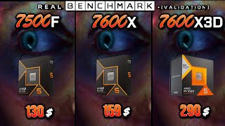 Ryzen 5 7500F vs 5 7600x vs 5 7600X3D  Test in 10 Games  1080p  RTX 4090 [upl. by Ahsinyd]