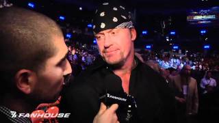 ARIEL HELWANI WWEs Undertaker Brock Lesnar Exchange Words Following UFC 121  LEGENDARY [upl. by Candis969]